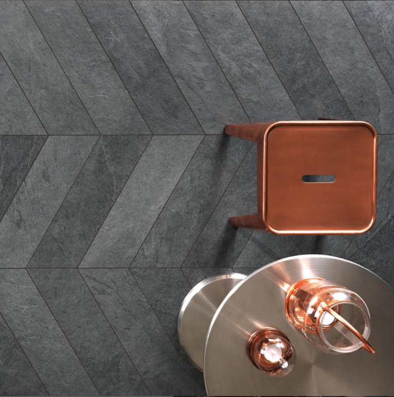 Waterfall tiles styled in a room